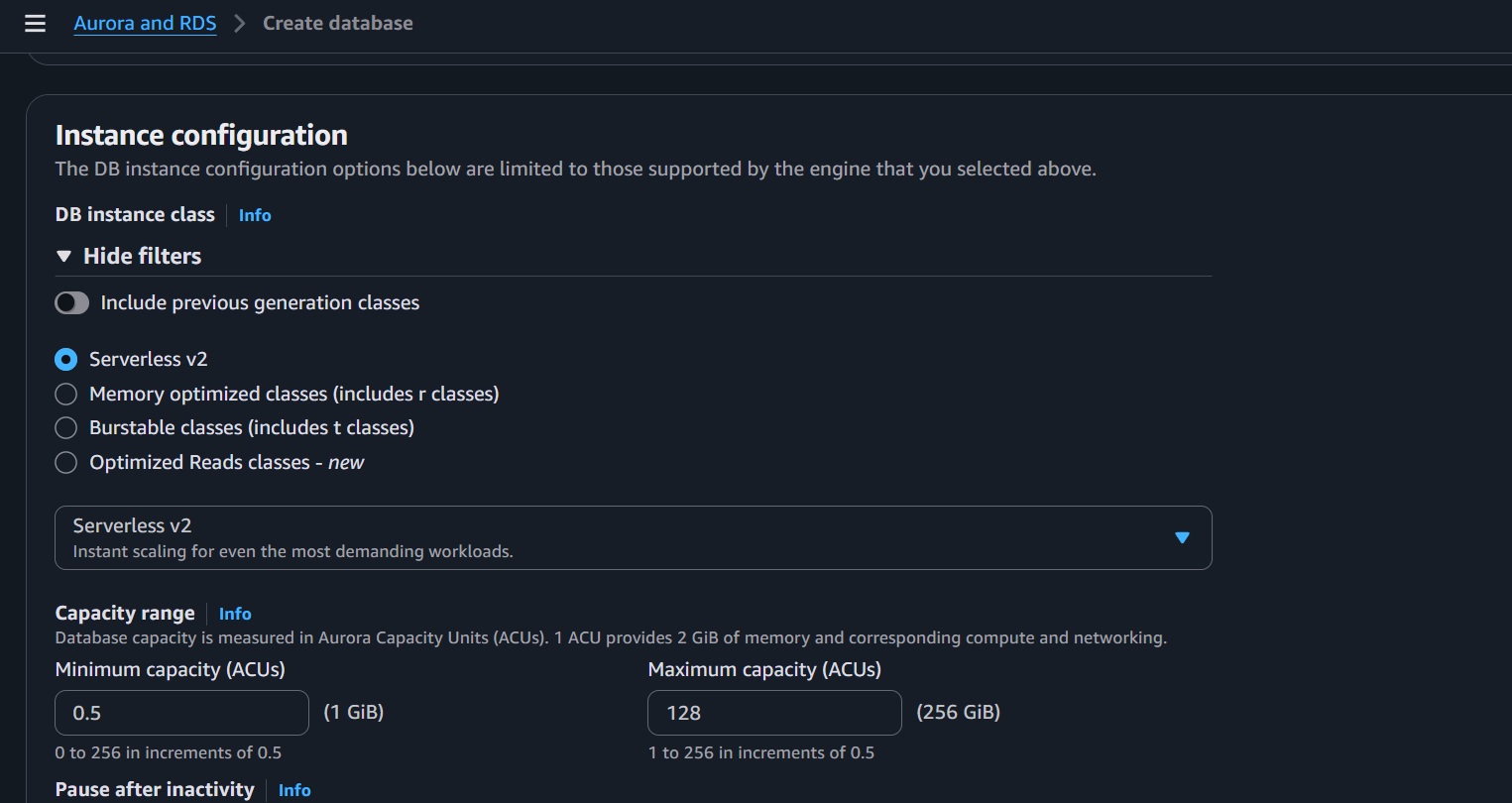 Capacity settings