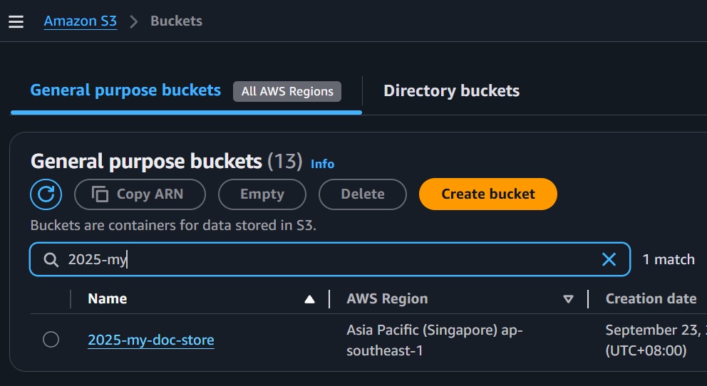 S3 bucket creation