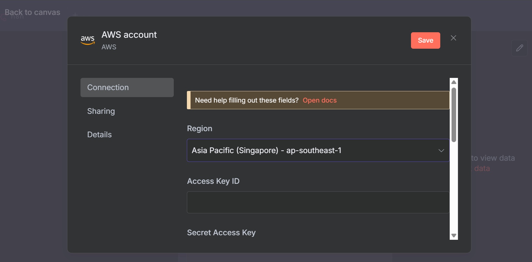 SNS trigger node